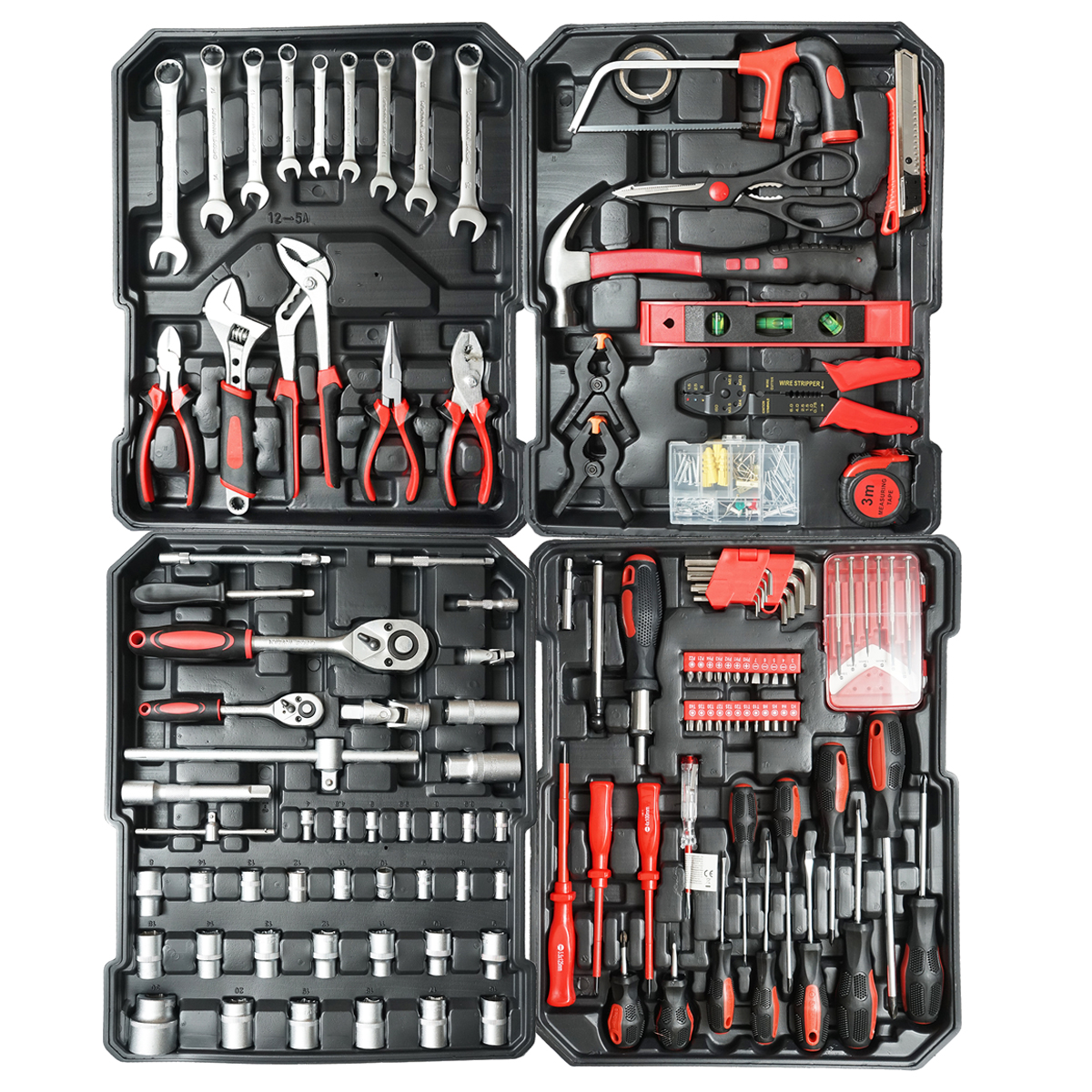 Trusa scule si unelte combinate tip troler 187 piese Breckner Germany - imagine 3