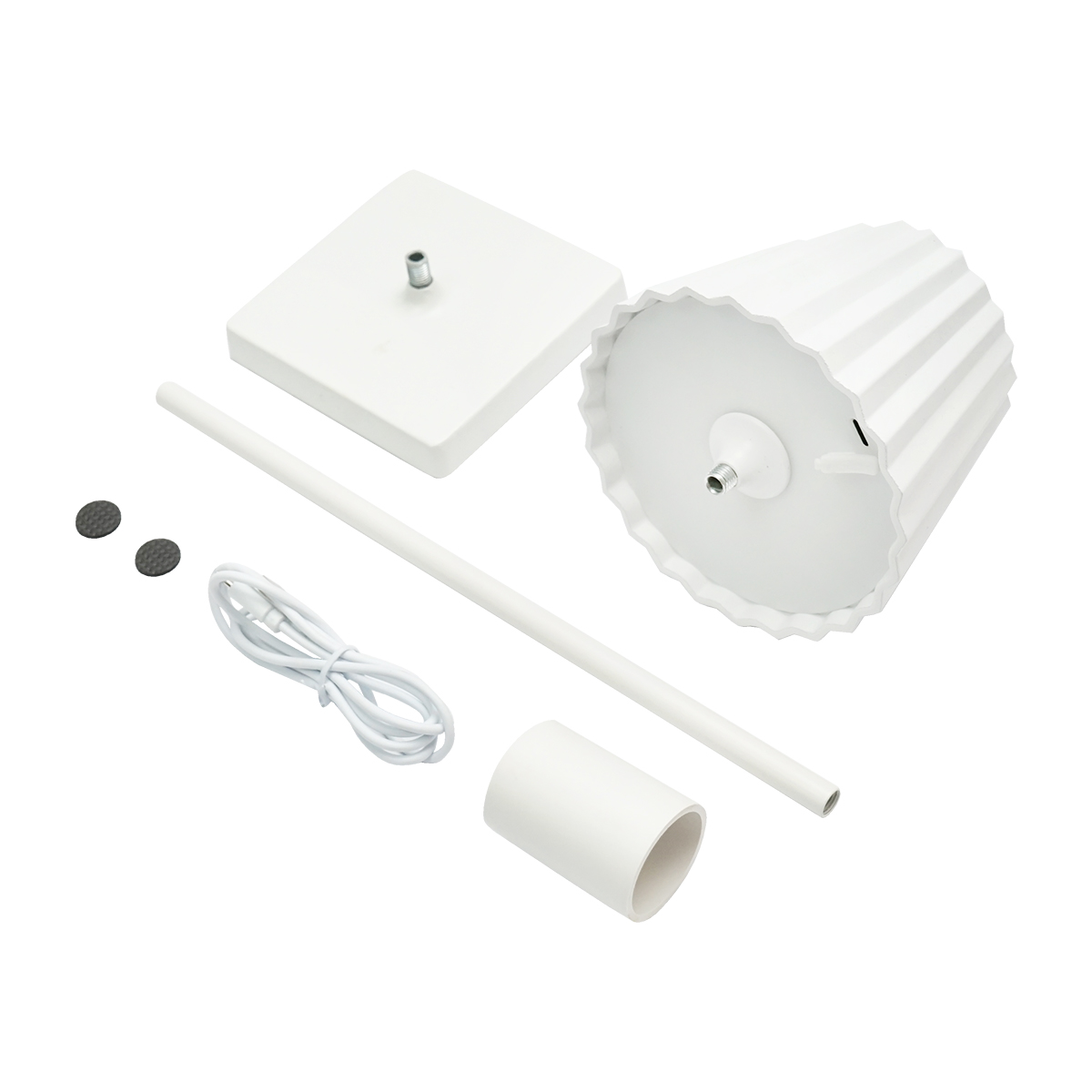 Lampa de masa LED 3W alba, baterie 3.7V/1800mAh, reincarcabila USB 5V/1A Breckner Germany - imagine 2