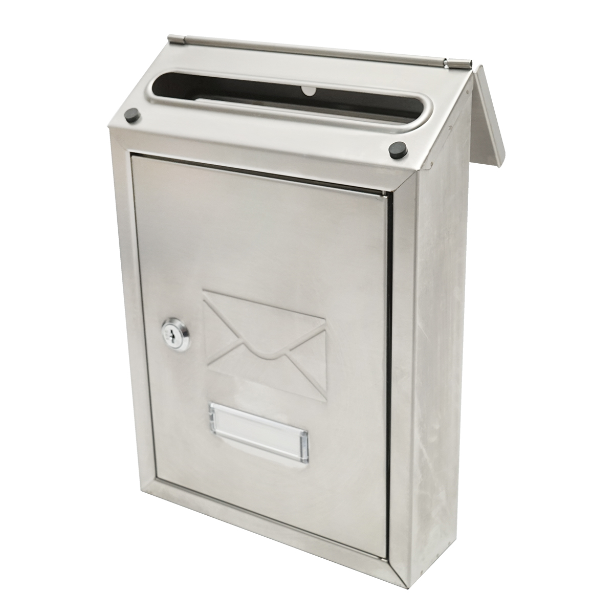 Cutie postala inox 320X230X90mm cu 2 chei si accesorii de prindere - imagine 2