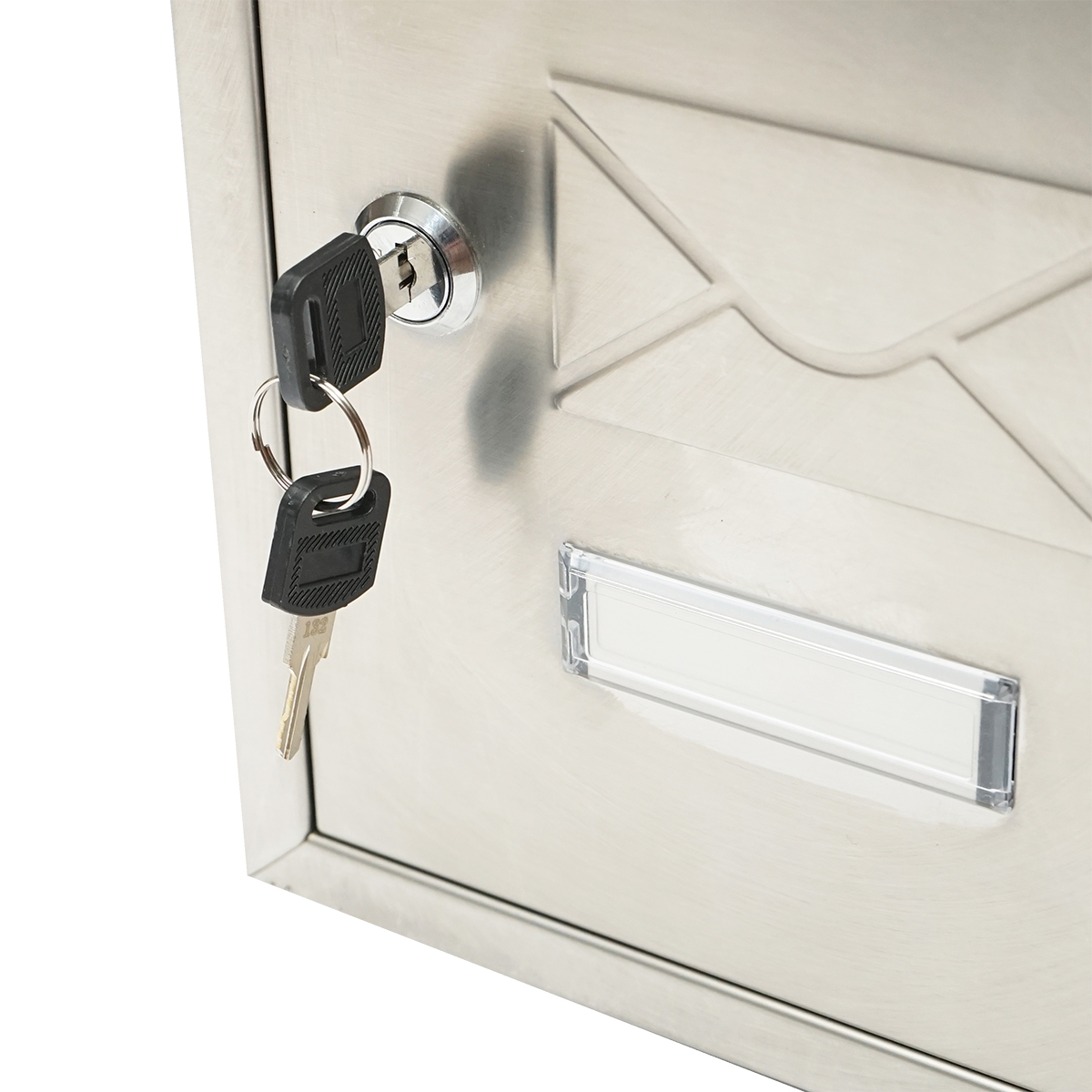 Cutie postala inox 320X230X90mm cu 2 chei si accesorii de prindere - imagine 6