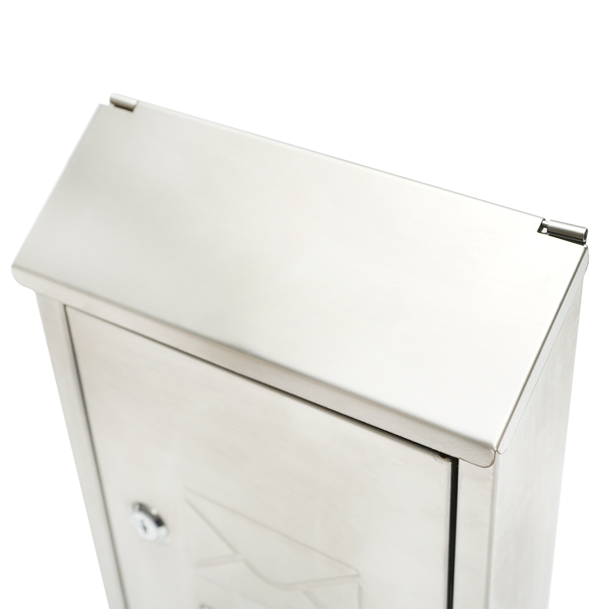 Cutie postala inox 320X230X90mm cu 2 chei si accesorii de prindere - imagine 5