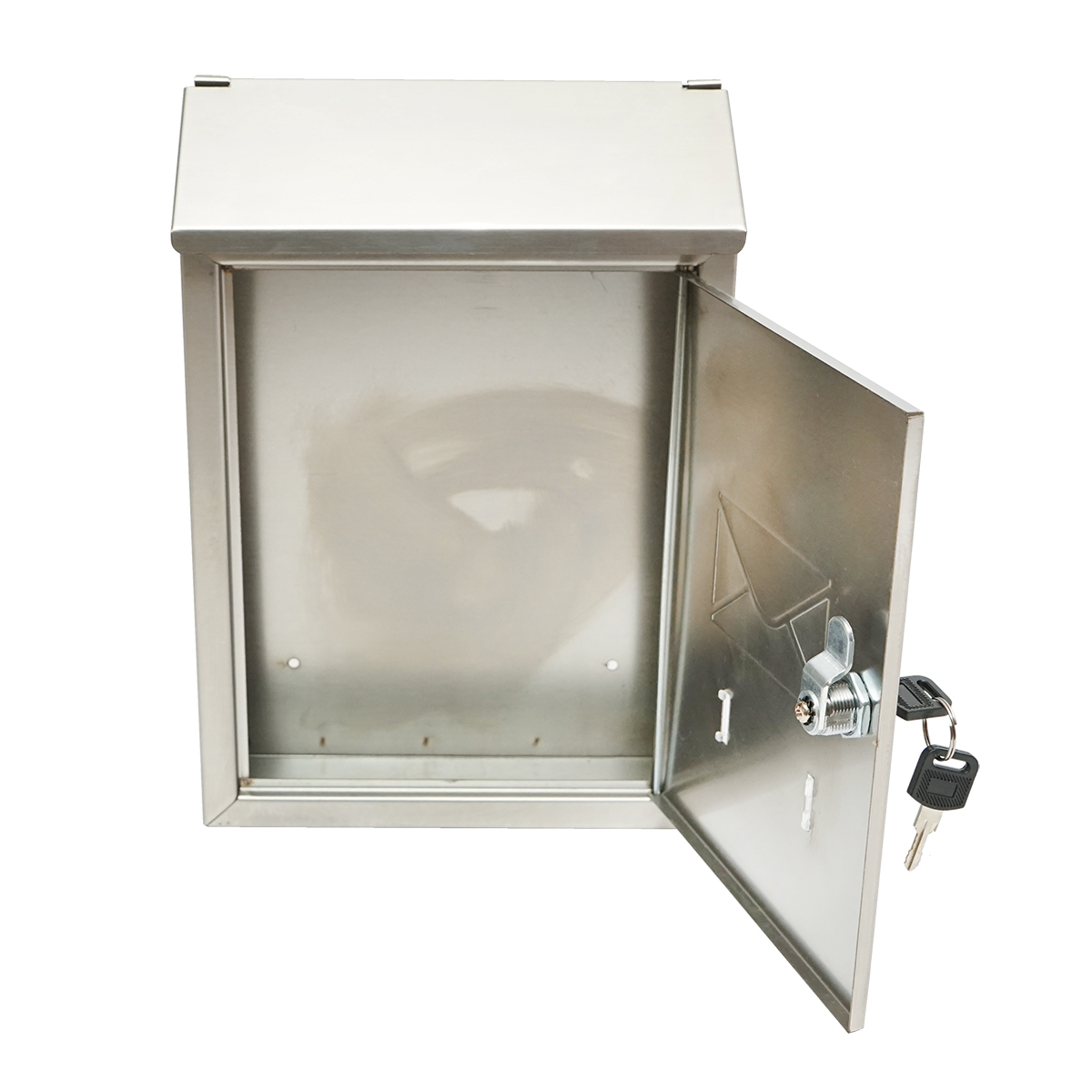 Cutie postala inox 320X230X90mm cu 2 chei si accesorii de prindere - imagine 7