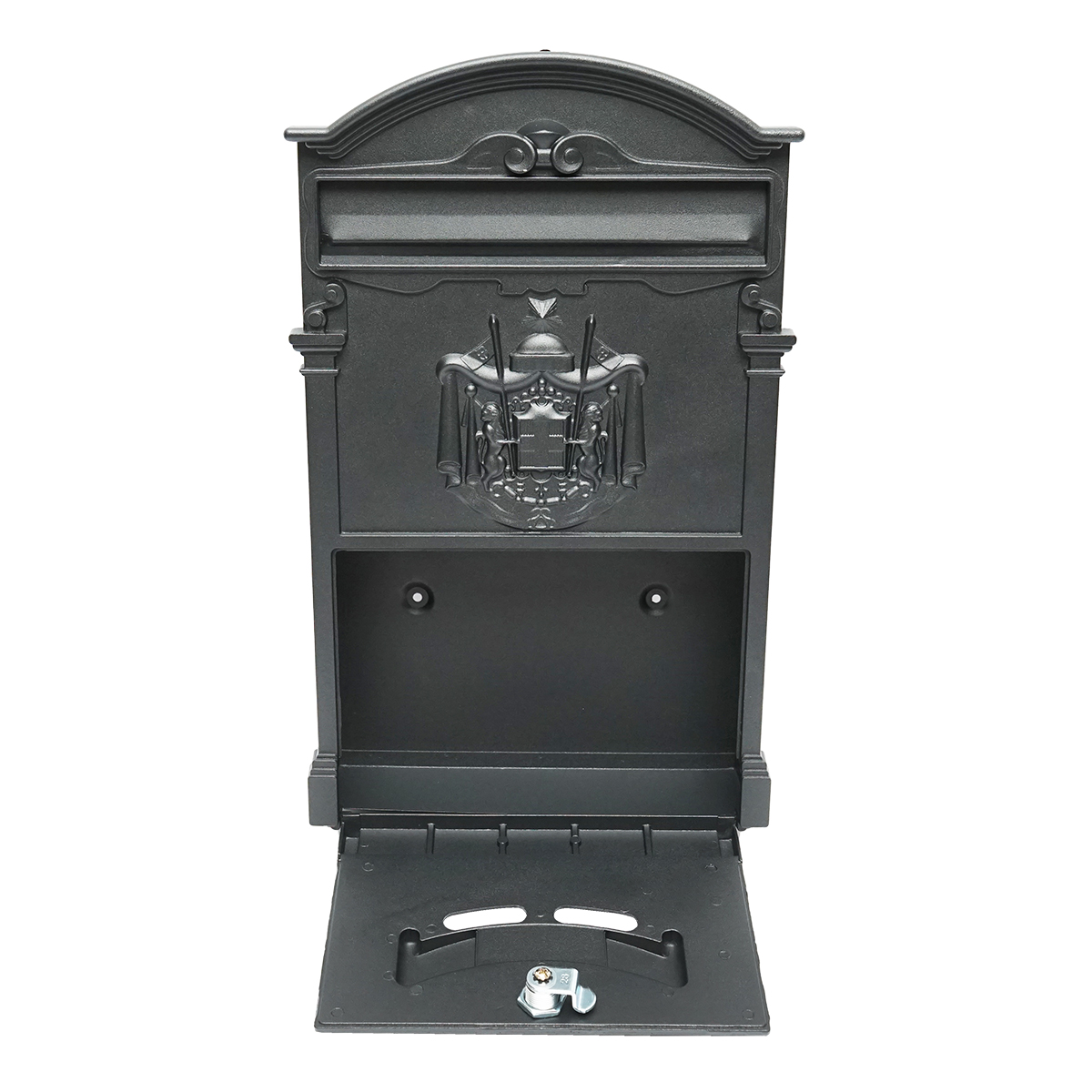 Cutie postala everest, negru antracit 410X260X90mm cu 2 chei si accesorii de prindere - imagine 6