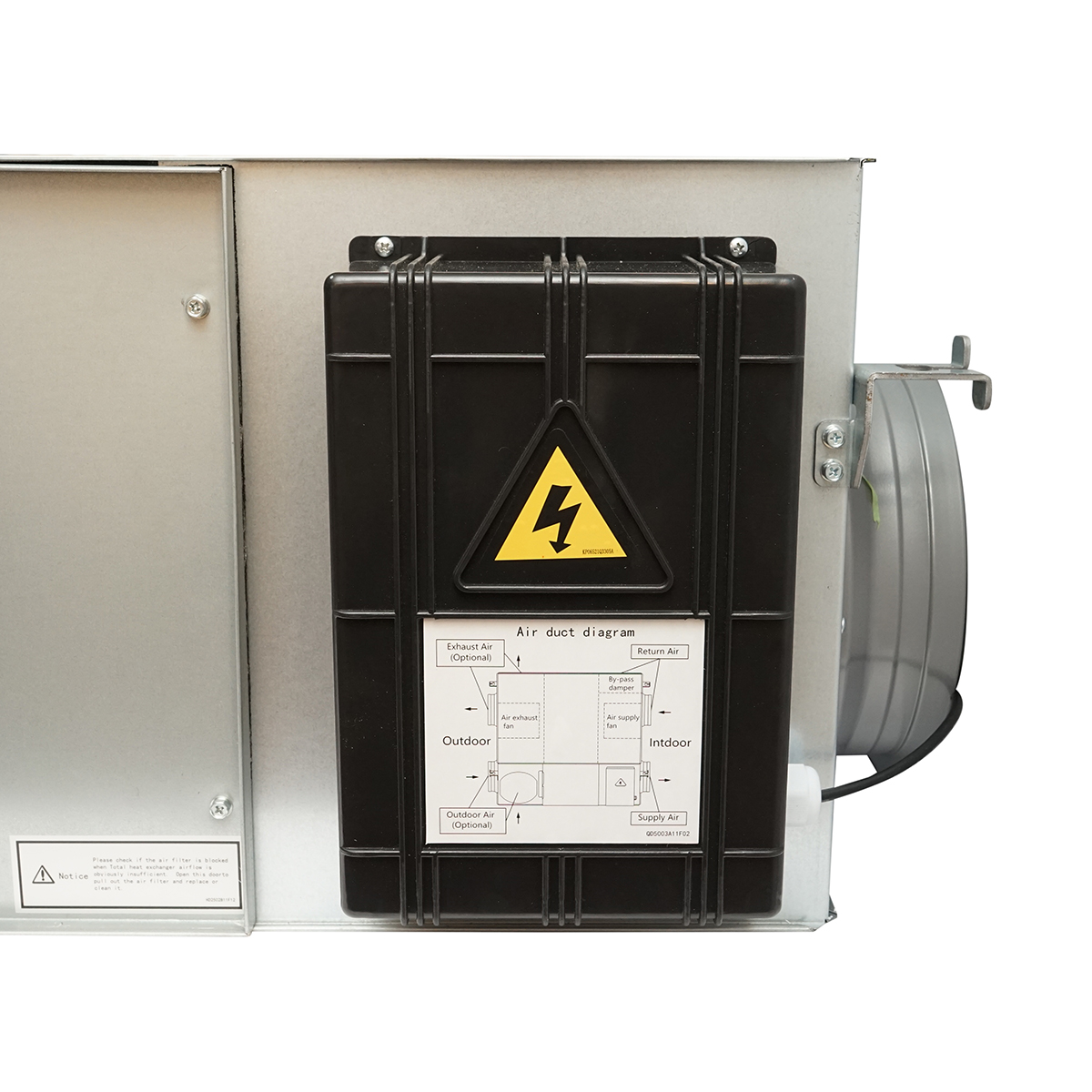 Centrala de ventilatie cu recuperare de caldura, montaj tavan 500m3/h, 165W, 220V CFA500C - imagine 7