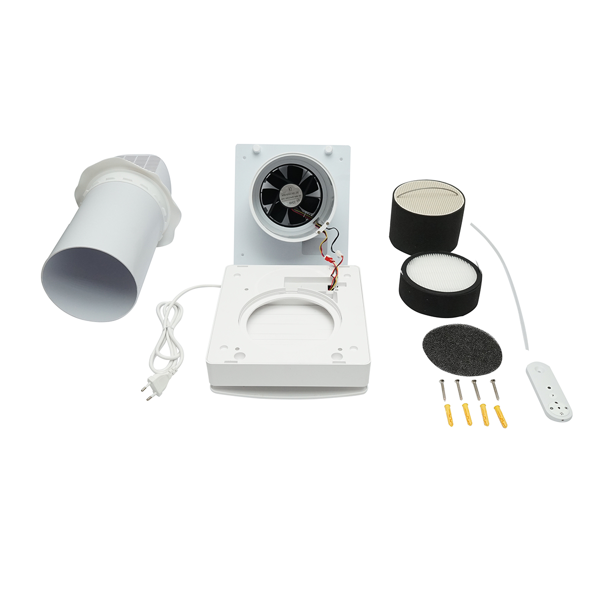 Ventilator cu recuperare de caldura pentru 1 camera, montaj perete 50m3/h, 7.8W, Wi-Fi 220V AV-TTW5-W - imagine 2