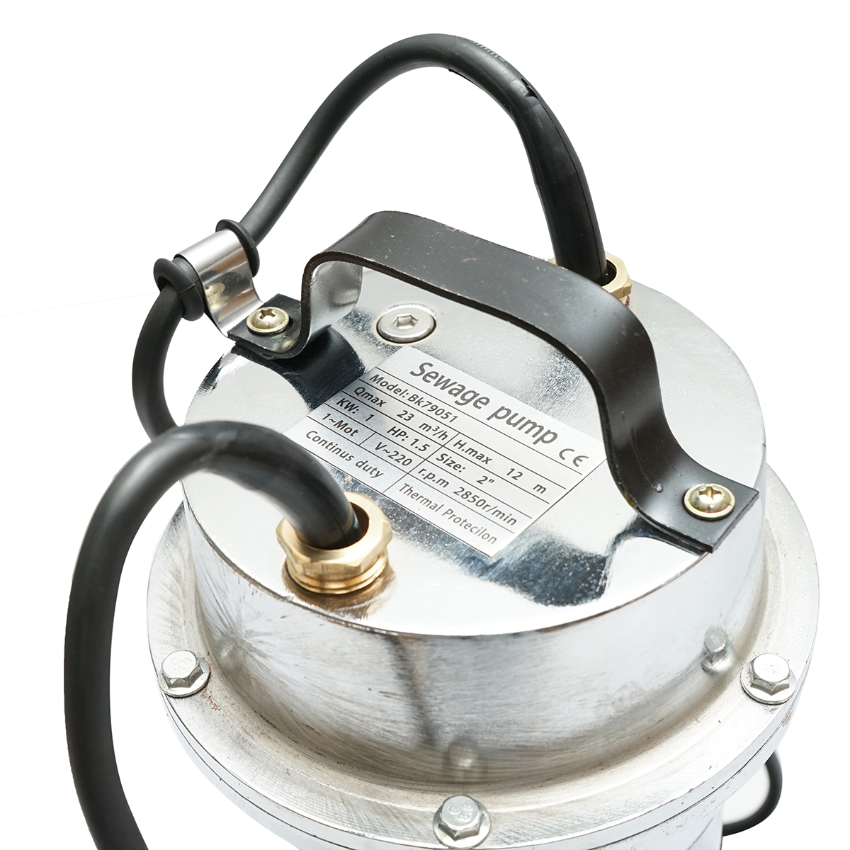 Pompa apa murdara, drenaj submersibila cu flotor 1000W, 380L/min, inaltime 12m, 220V Breckner Germany - imagine 3