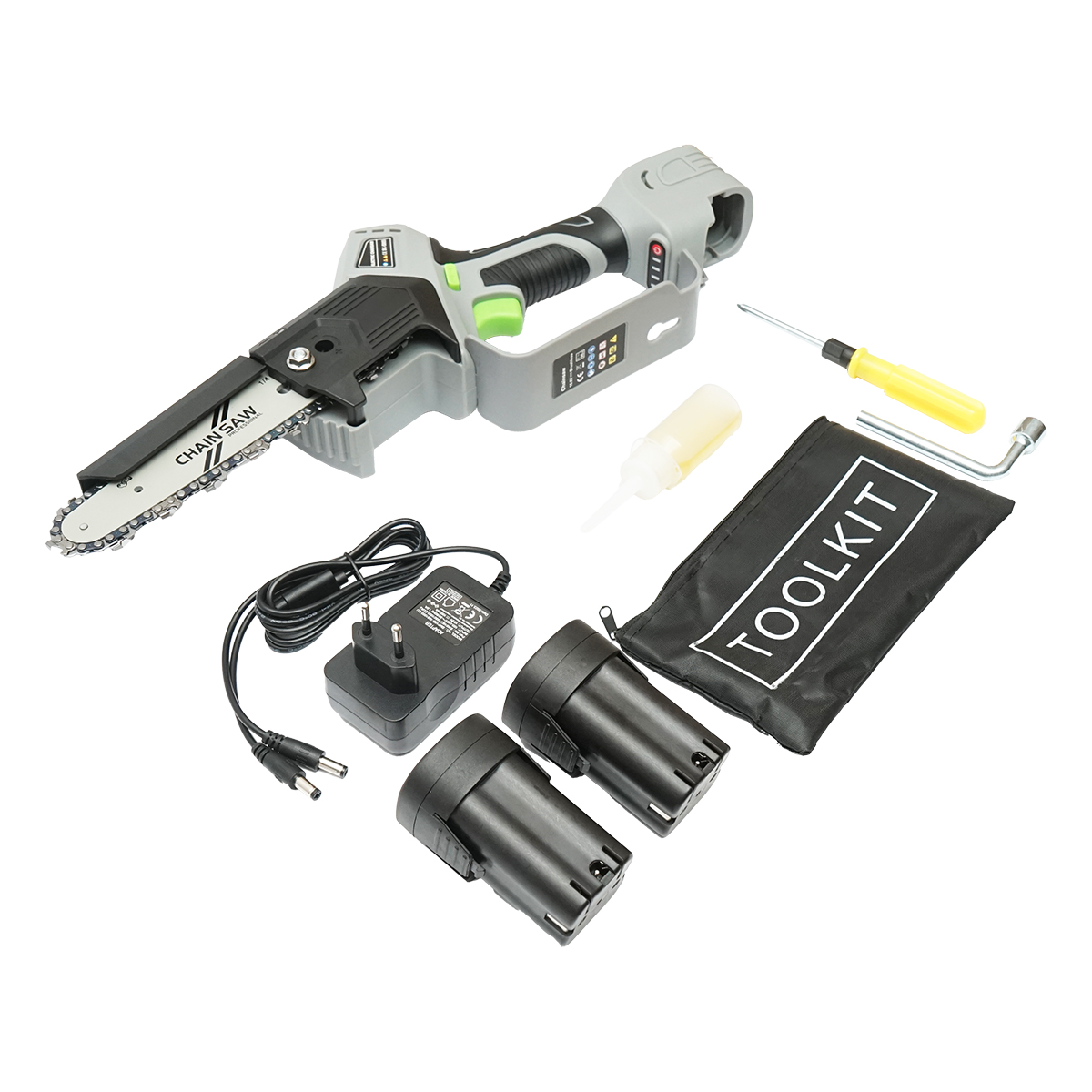 Mini fierastrau electric 500W cu 2 acumulatori Li-ion 16.8V, diametru 120mm