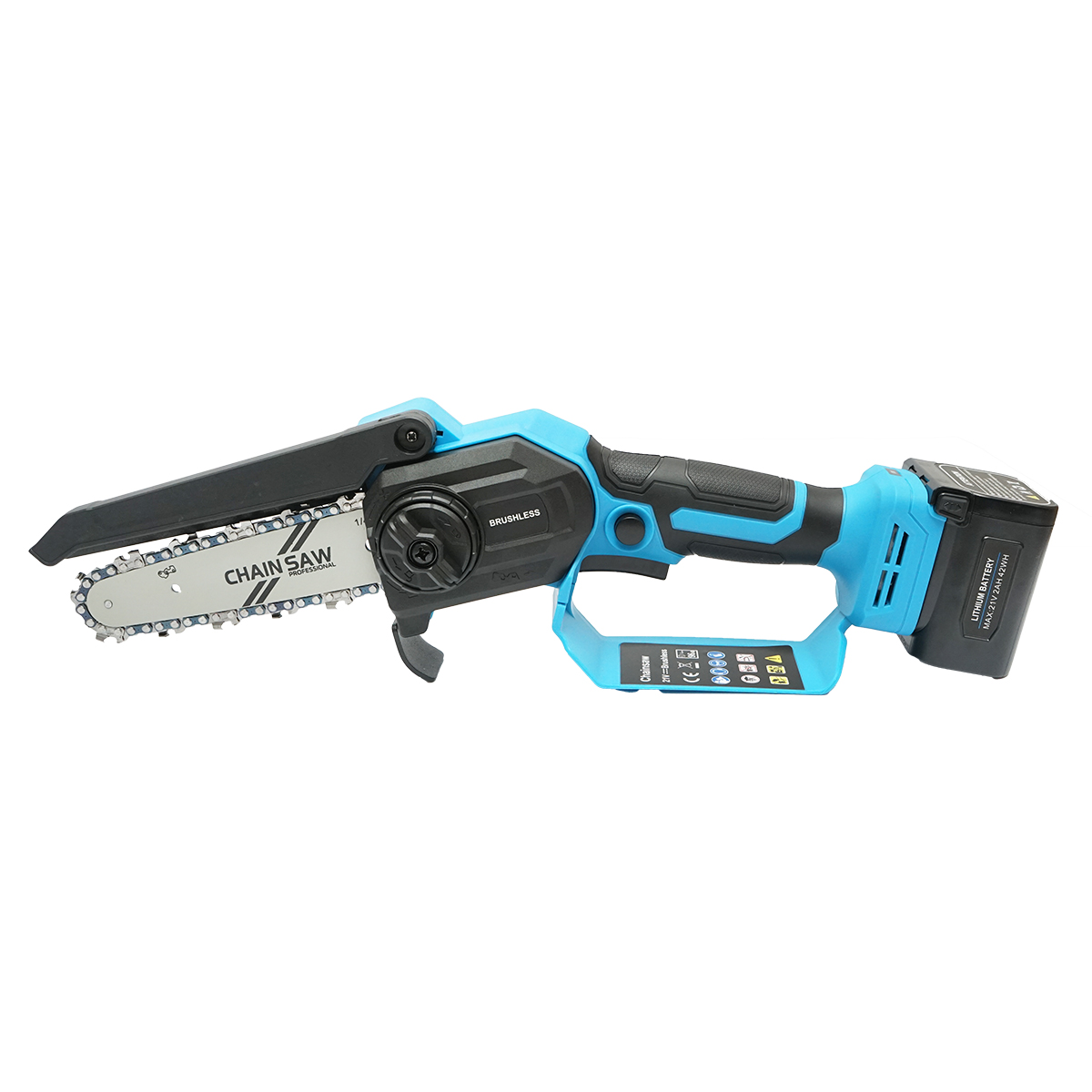 Mini fierastrau electric 500W cu acumulator 21V, 2Ah Li-ion, motor brushless, lama 6 inch (150mm) - imagine 3