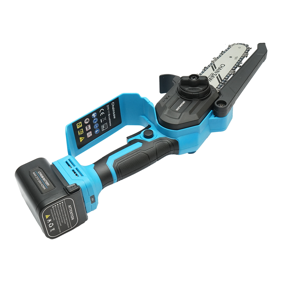 Mini fierastrau electric 500W cu acumulator 21V, 2Ah Li-ion, motor brushless, lama 6 inch (150mm) - imagine 6