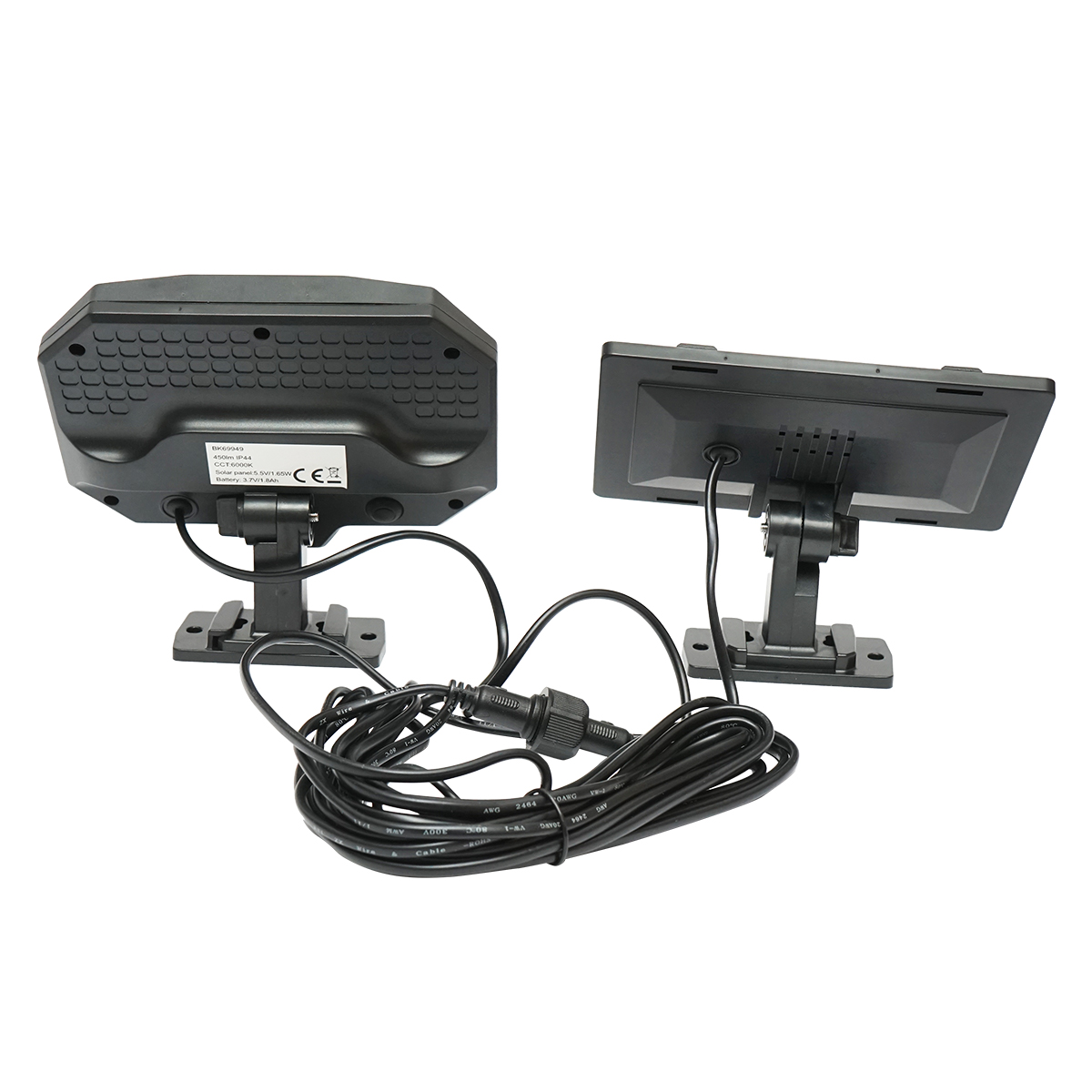 Lampa solara LED 450lm cu panou solar 1.65W/5.5V, baterie 3.7V/1.8 Ah, telecomanda, cablu 5m si senzor crepuscular IP44 Breckner Germany - imagine 2