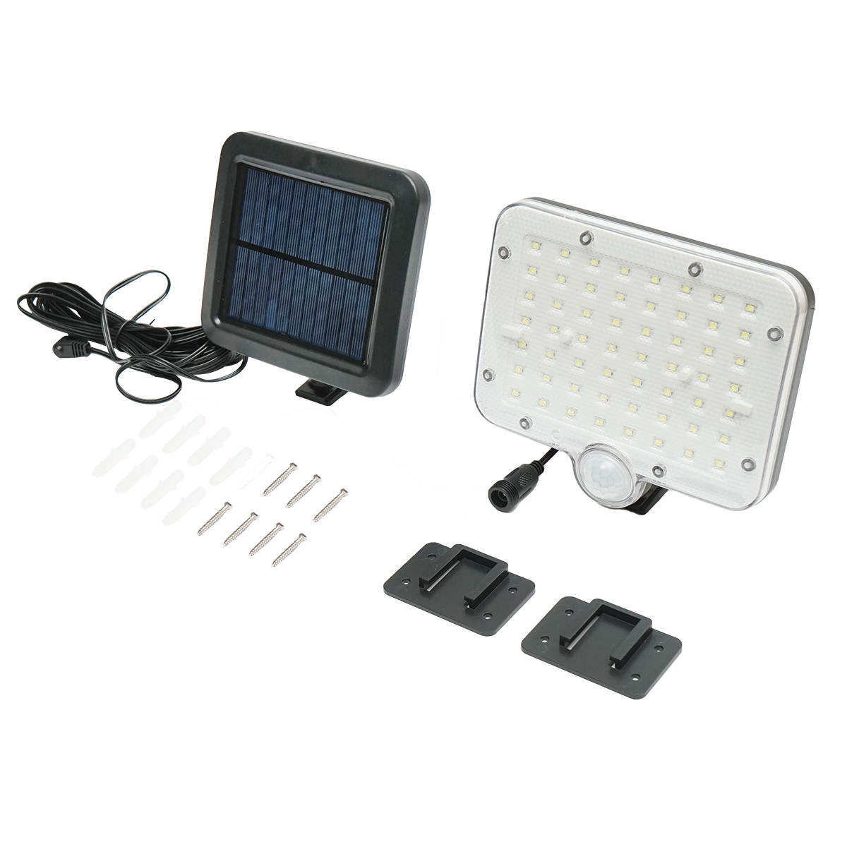 Lampa solara LED 250lm cu panou solar 1W/5.5V, baterie 3.7V/1.5 Ah, telecomanda, cablu 5m si senzor miscare IP44 Breckner Germany - imagine 3