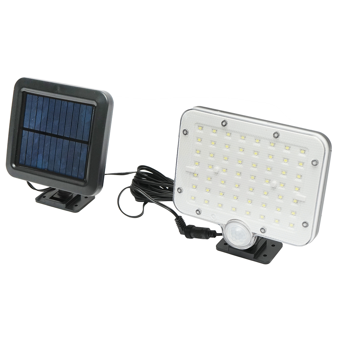 Lampa solara LED 250lm cu panou solar 1W/5.5V, baterie 3.7V/1.5 Ah, telecomanda, cablu 5m si senzor miscare IP44 Breckner Germany