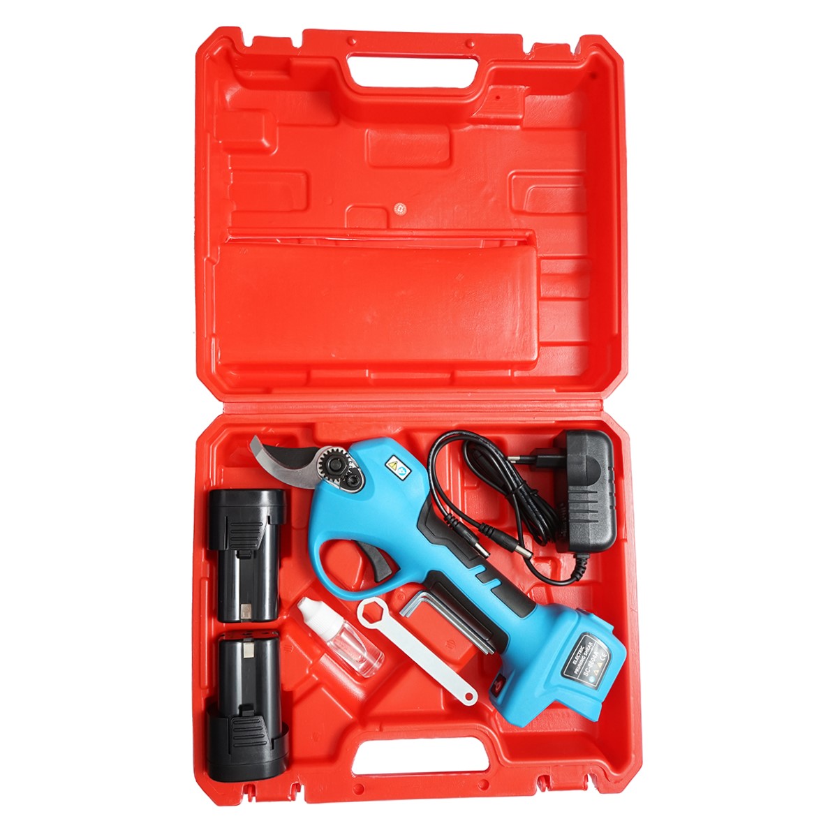 Foarfeca electrica de gradina cu 2 acumulatori 16.8V, 2Ah Li-ion, 850W, diametru taiere 0-28mm - imagine 4