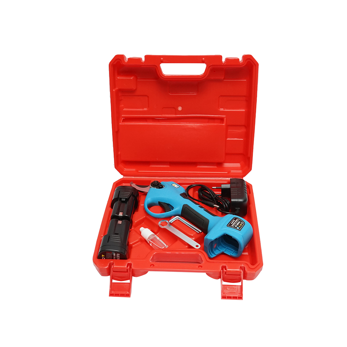 Foarfeca electrica de gradina cu 2 acumulatori 16.8V, 2Ah Li-ion, 850W, diametru taiere 0-28mm - imagine 2