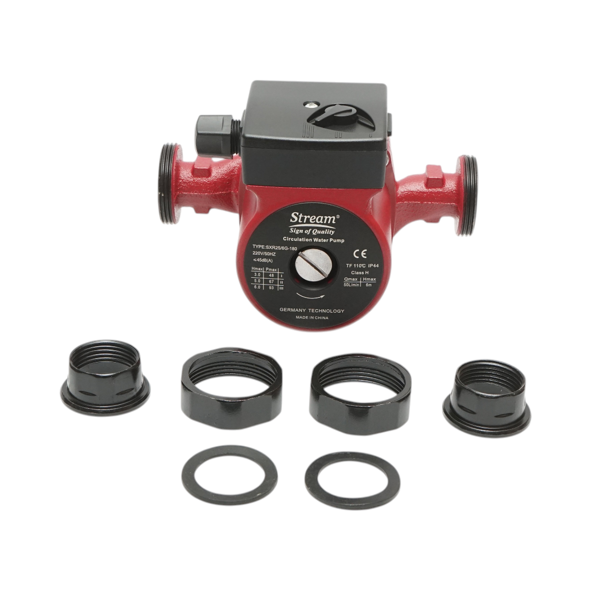 Pompa de recirculare apa 220V, 93W, debit 50L/min, inaltime 6m, racord 1-1/2 inch SXR25/6G-180 - imagine 2