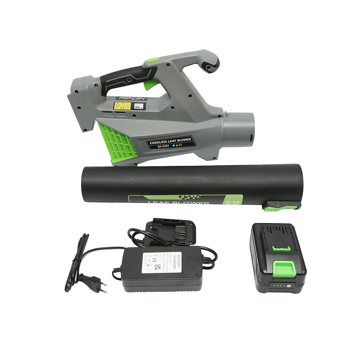 Suflanta aer de gradina 650W cu acumulator 40V/2Ah, viteza 175 km/h, 21000 RPM - imagine 2