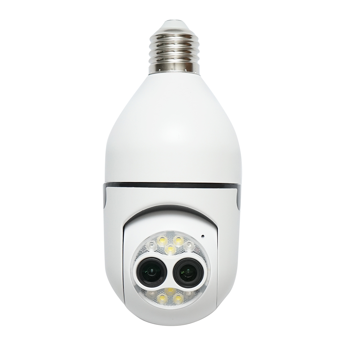 Camera de supraveghere lentila dubla smart-bulb PTZ, WIFI 2.4G 1080P, tip bec E27 cu senzor de miscare, detectie umana si aplicatie iCSee