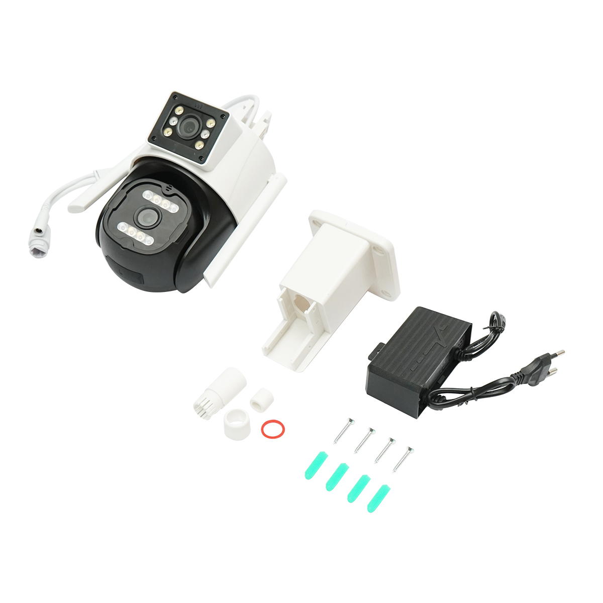 Camera de supraveghere lentila duala 6MP, P2P WIFI 2.4G 1080P, PTZ cu senzor de miscare, detectie umana si aplicatie iCSee - imagine 2