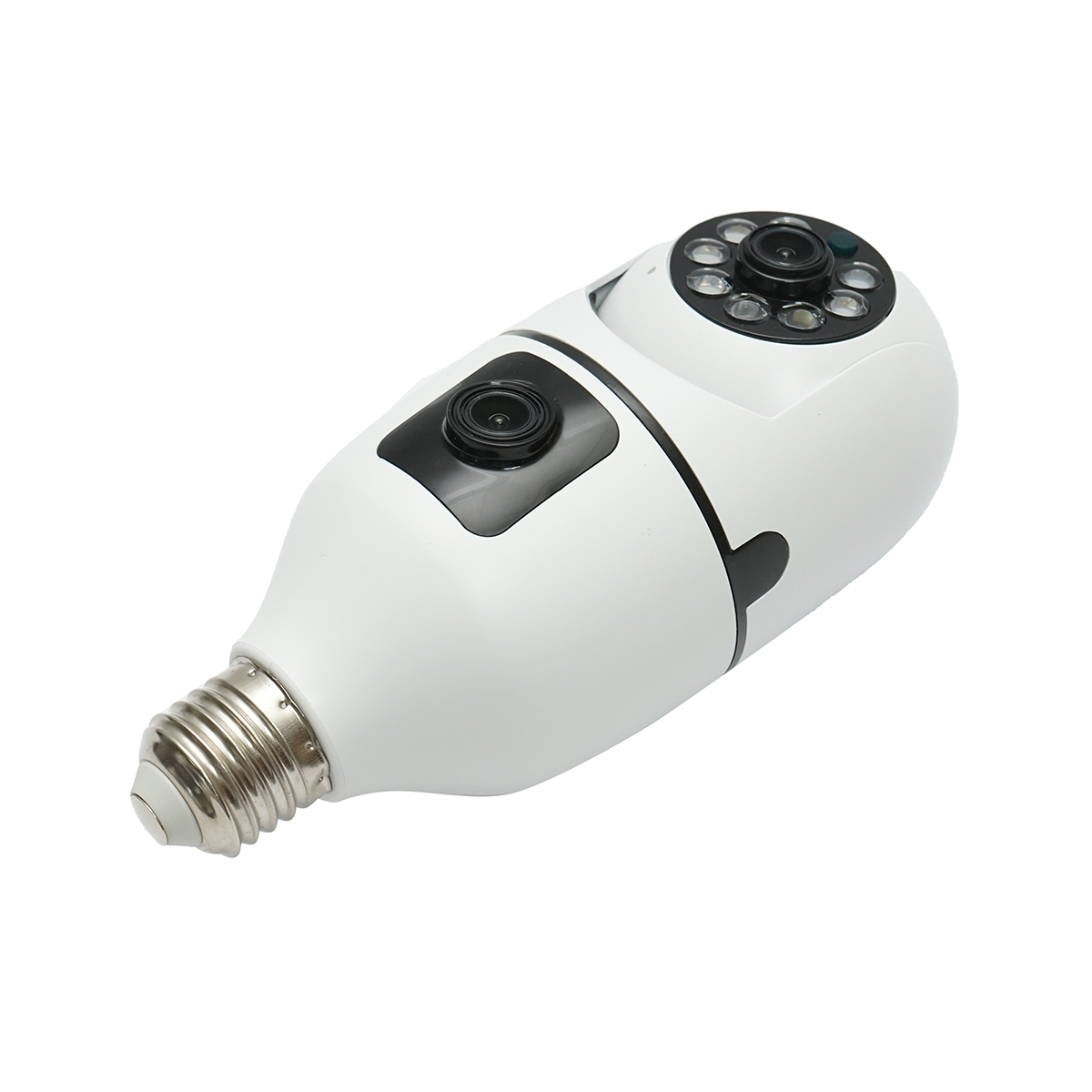 Camera de supraveghere smart 2MP tip bec E27, 2 obiective 1080P FHD, WIFI 2.4G cu senzor de miscare PTZ, night vision si aplicatie V380 Pro - imagine 5