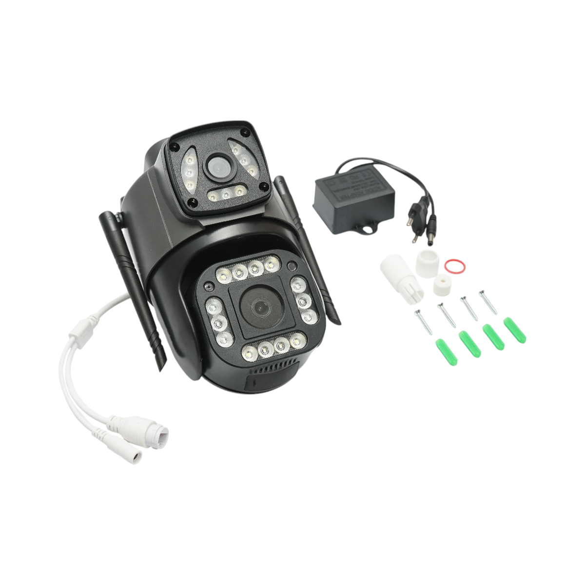 Camera de supraveghere lentila duala 4MP 1080P, WIFI & 4G, PTZ cu senzor de miscare, detectie umana si aplicatie V380 Pro - imagine 2