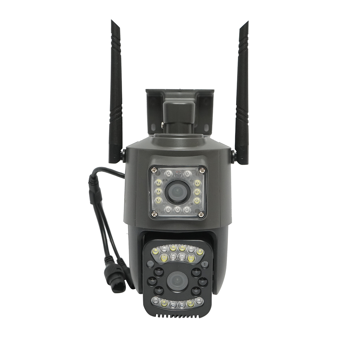 Camera de supraveghere lentila duala 4G, P2P 1080P, PTZ cu senzor de miscare, detectie umana si aplicatie V380 Pro