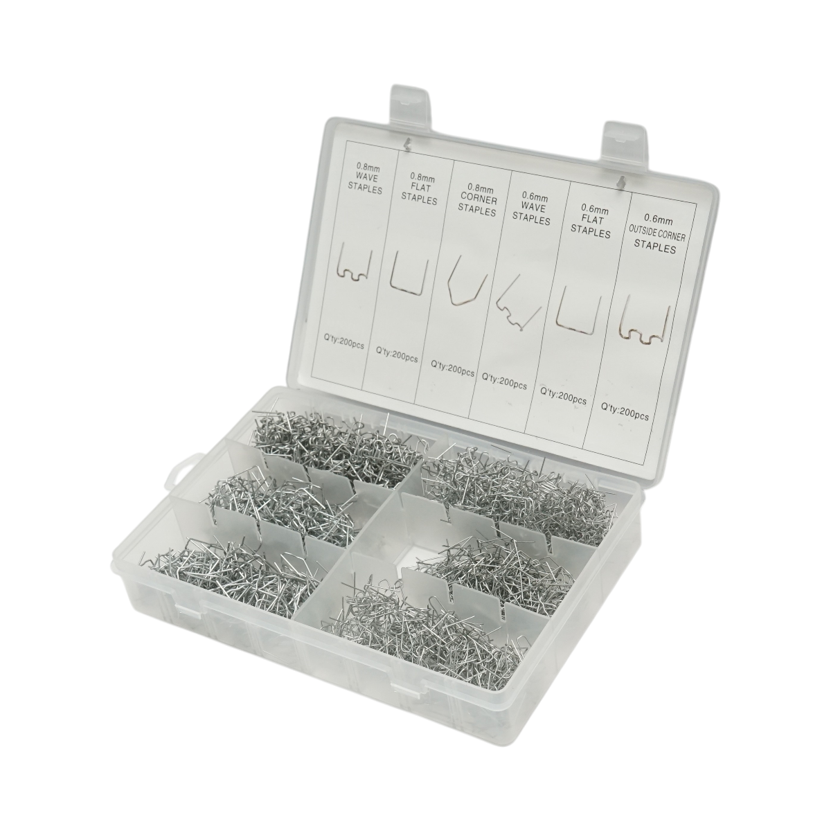 Trusa capse pentru pistol lipit plastic 1200 piese - imagine 4