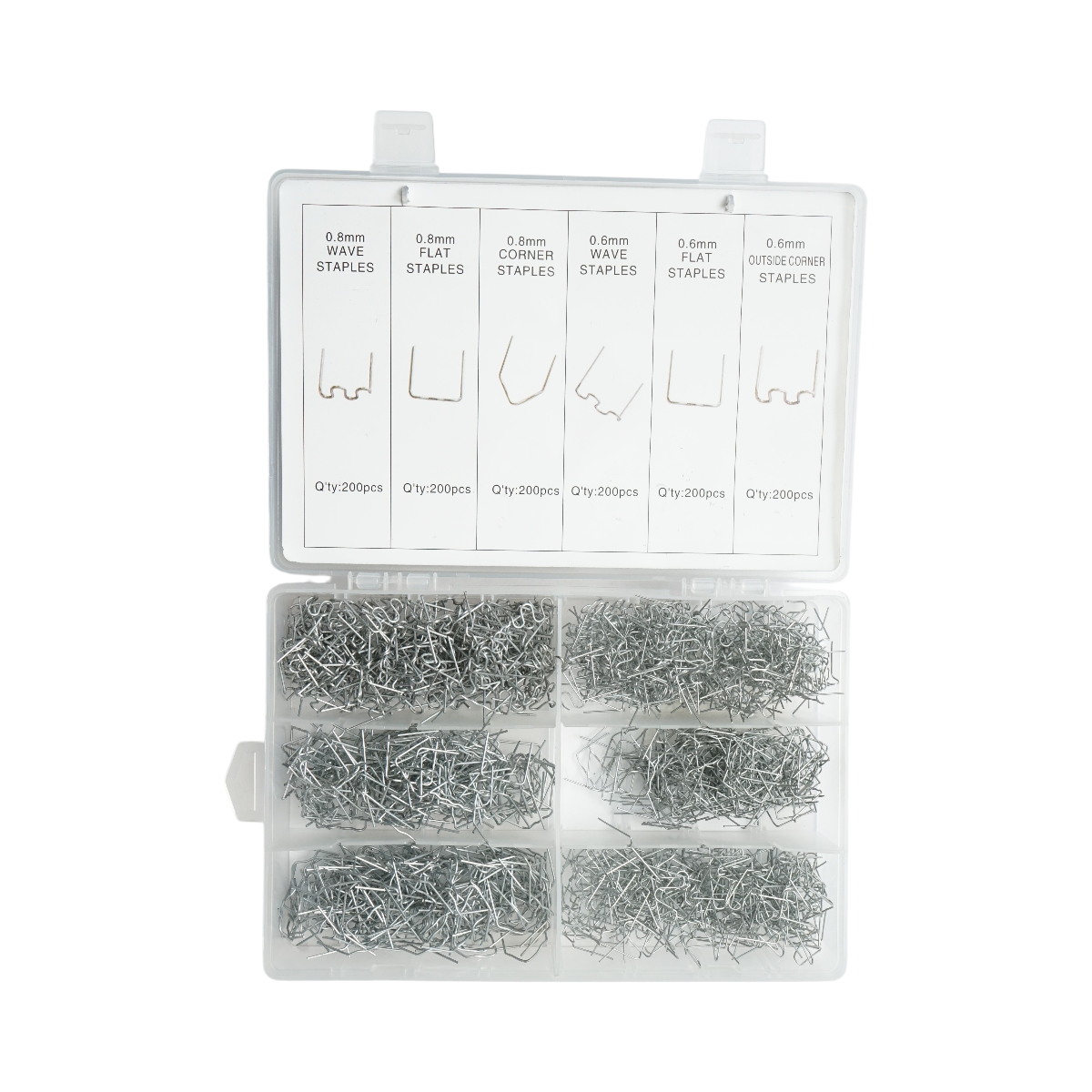 Trusa capse pentru pistol lipit plastic 1200 piese - imagine 2