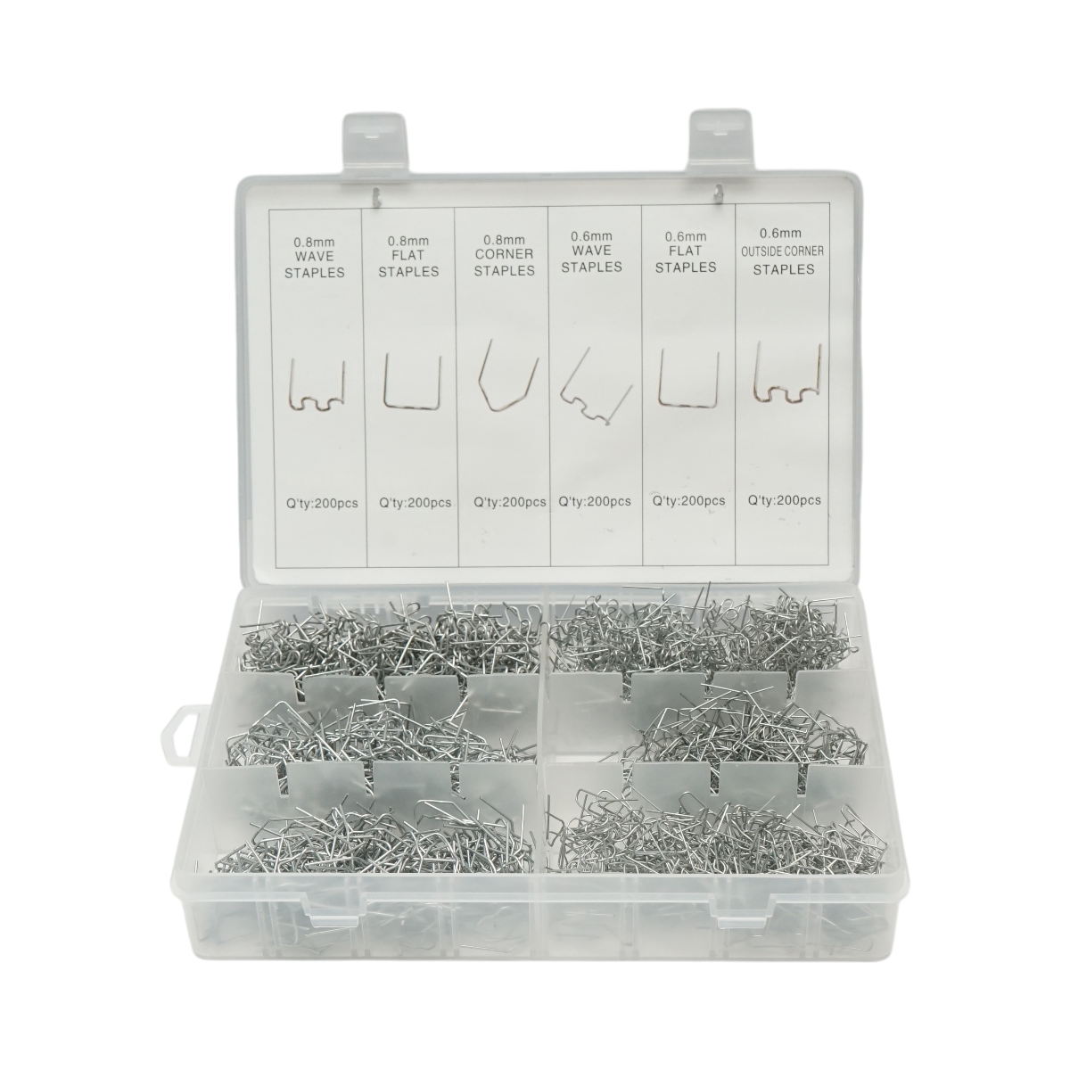 Trusa capse pentru pistol lipit plastic 1200 piese