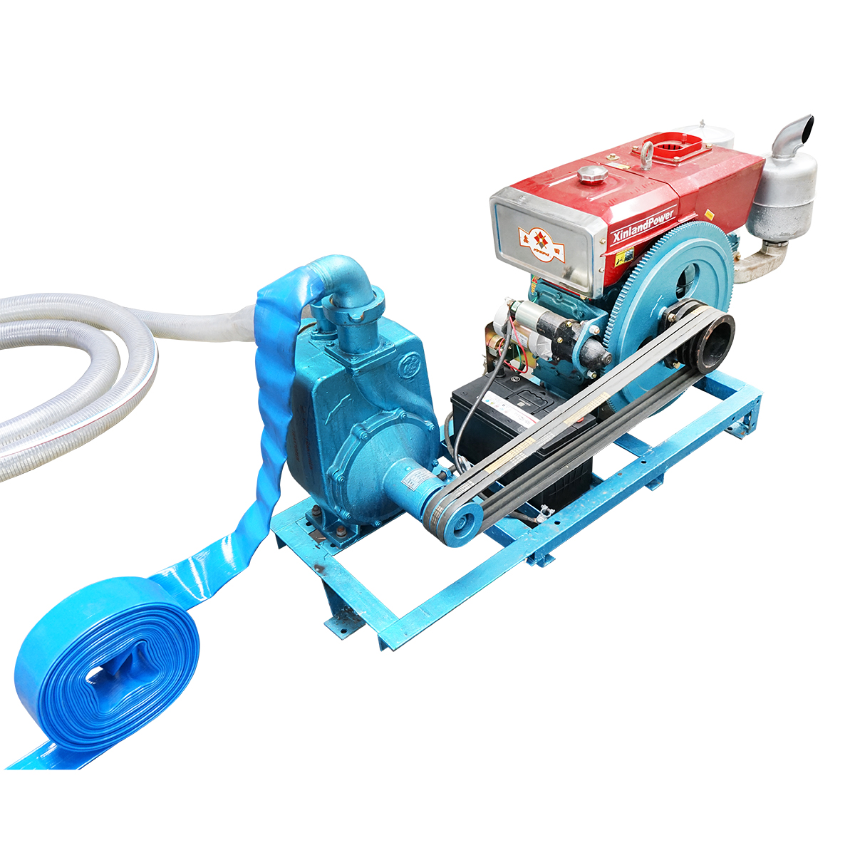 Sistem irigatii 15 aspersoare, motor diesel 16.2KW, pornire electrica - imagine 4