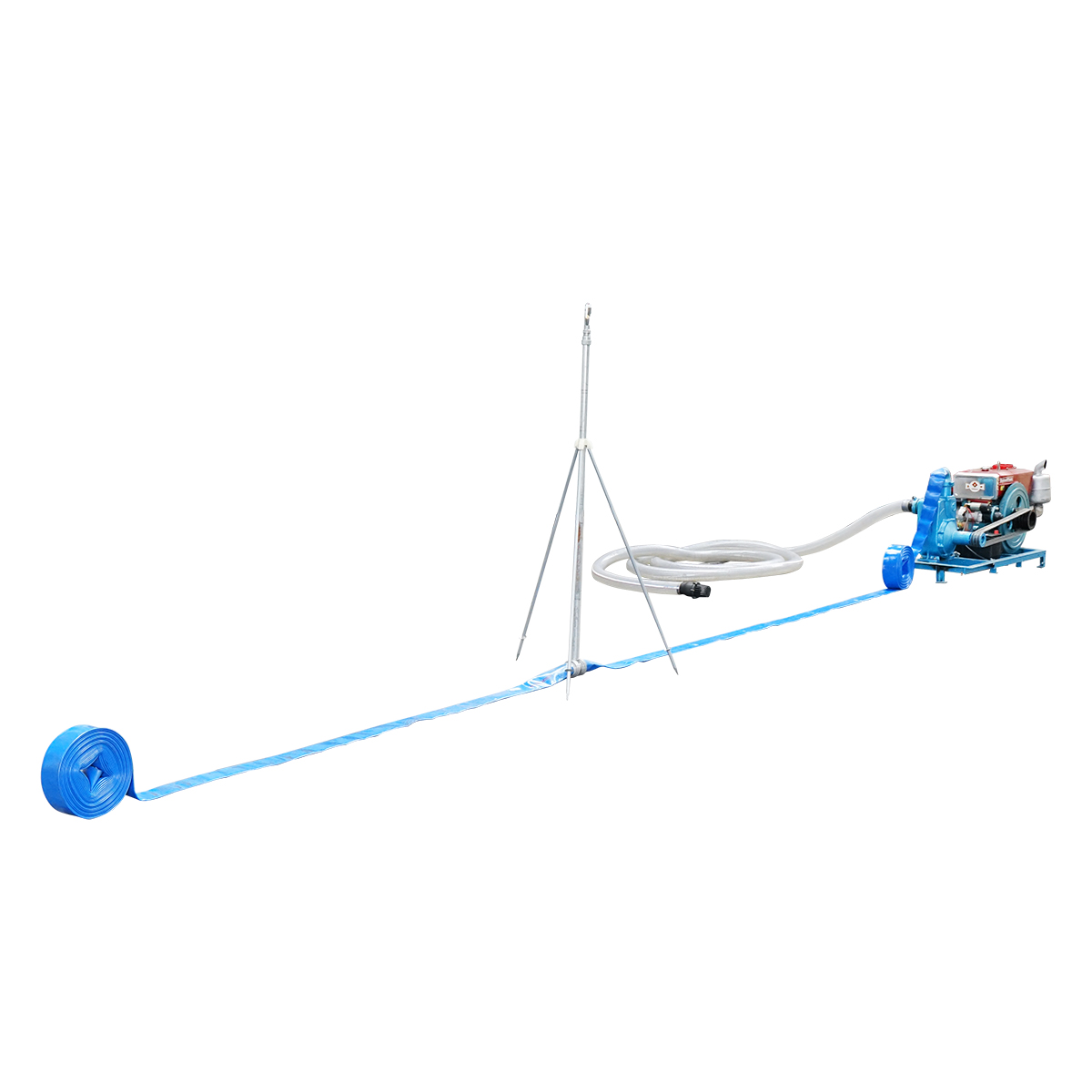 Sistem irigatii 15 aspersoare, motor diesel 16.2KW, pornire electrica - imagine 3