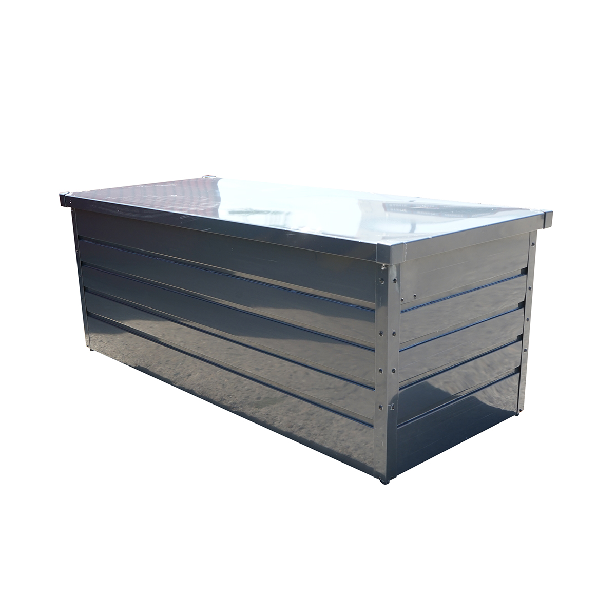 Cutie, lada depozitare metalica tip banca 165x70x63cm - imagine 2