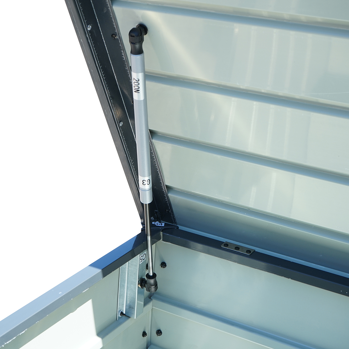 Cutie, lada depozitare metalica tip banca 165x70x63cm - imagine 3