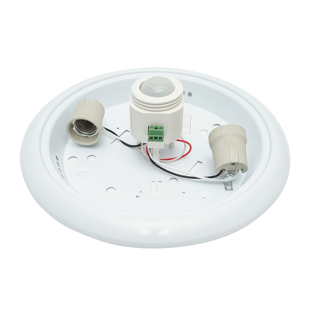 Plafoniera LED 2x40W, E27, 220V, 360 grade cu senzor miscare crepuscular 300x105mm Breckner Germany - imagine 3