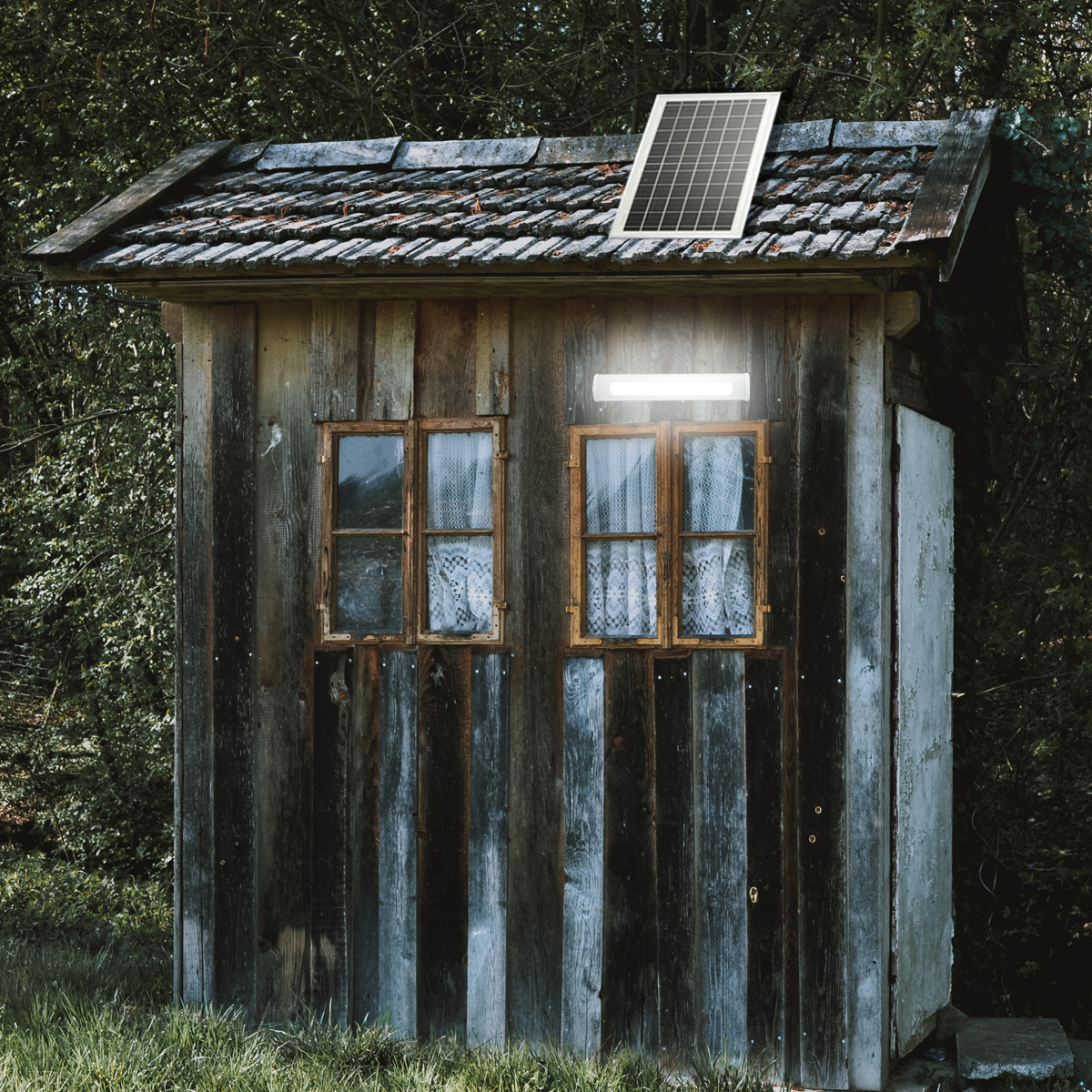 Lampa LED 150W, 6500K cu panou solar policristalin, telecomanda si acumulator 3600mAh IP20 Breckner Germany - imagine 3