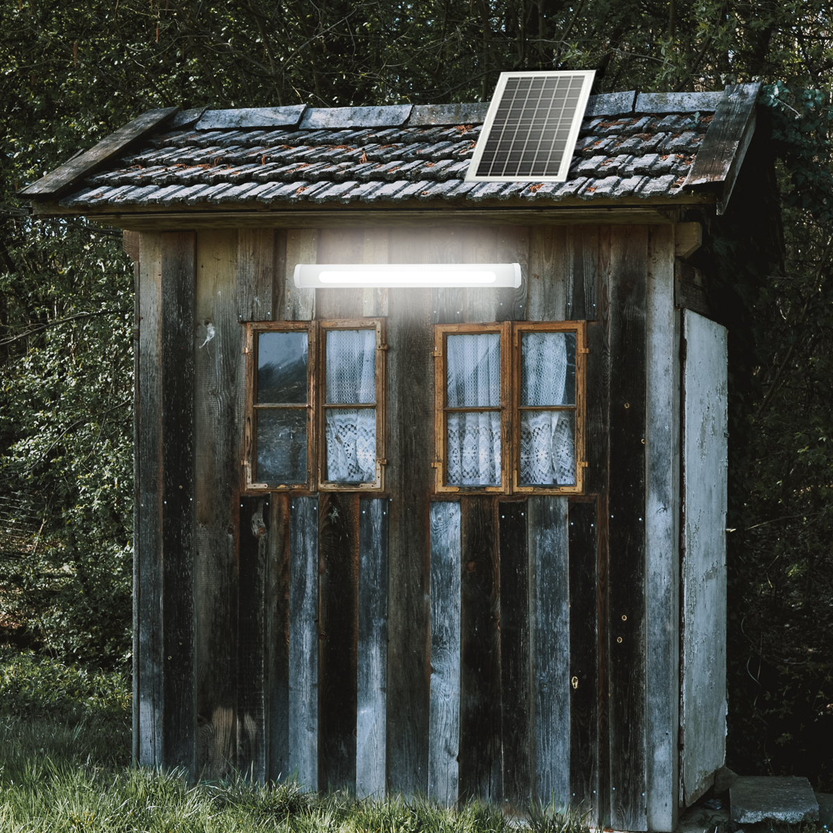 Lampa LED 300W, 6500K cu panou solar policristalin, telecomanda si acumulator 7200mAh IP20 Breckner Germany - imagine 3