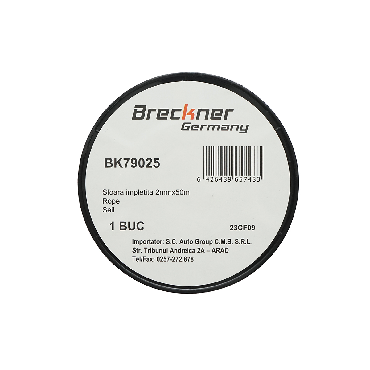 Sfoara fir impletit 2mmx50m, rosu/alb Breckner Germany - imagine 2