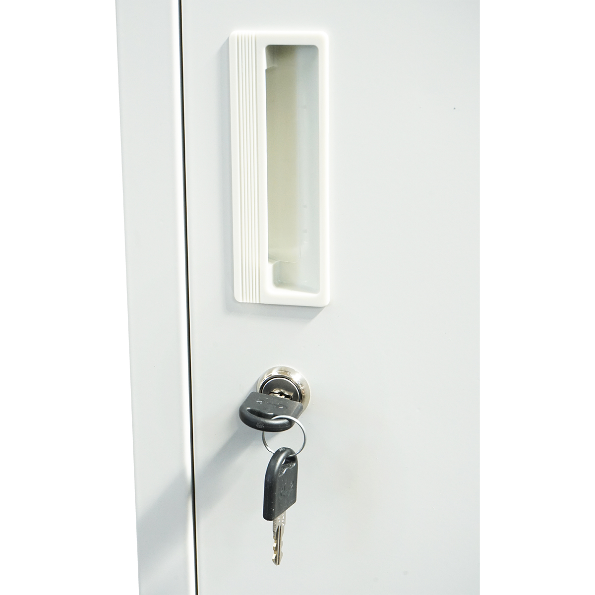 Dulap metalic fiset dublu tip vestiar gri cu 2 usi securizate 1850x380x450mm Breckner Germany - imagine 7
