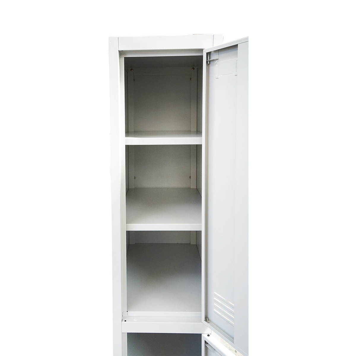 Dulap metalic fiset dublu tip vestiar gri cu 2 usi securizate 1850x380x450mm Breckner Germany - imagine 6