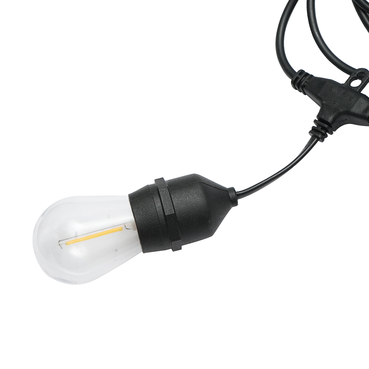 Sistem iluminat LED exterior 12 socluri E27, cablu 6m, 220V IP44 Breckner Germany - imagine 5