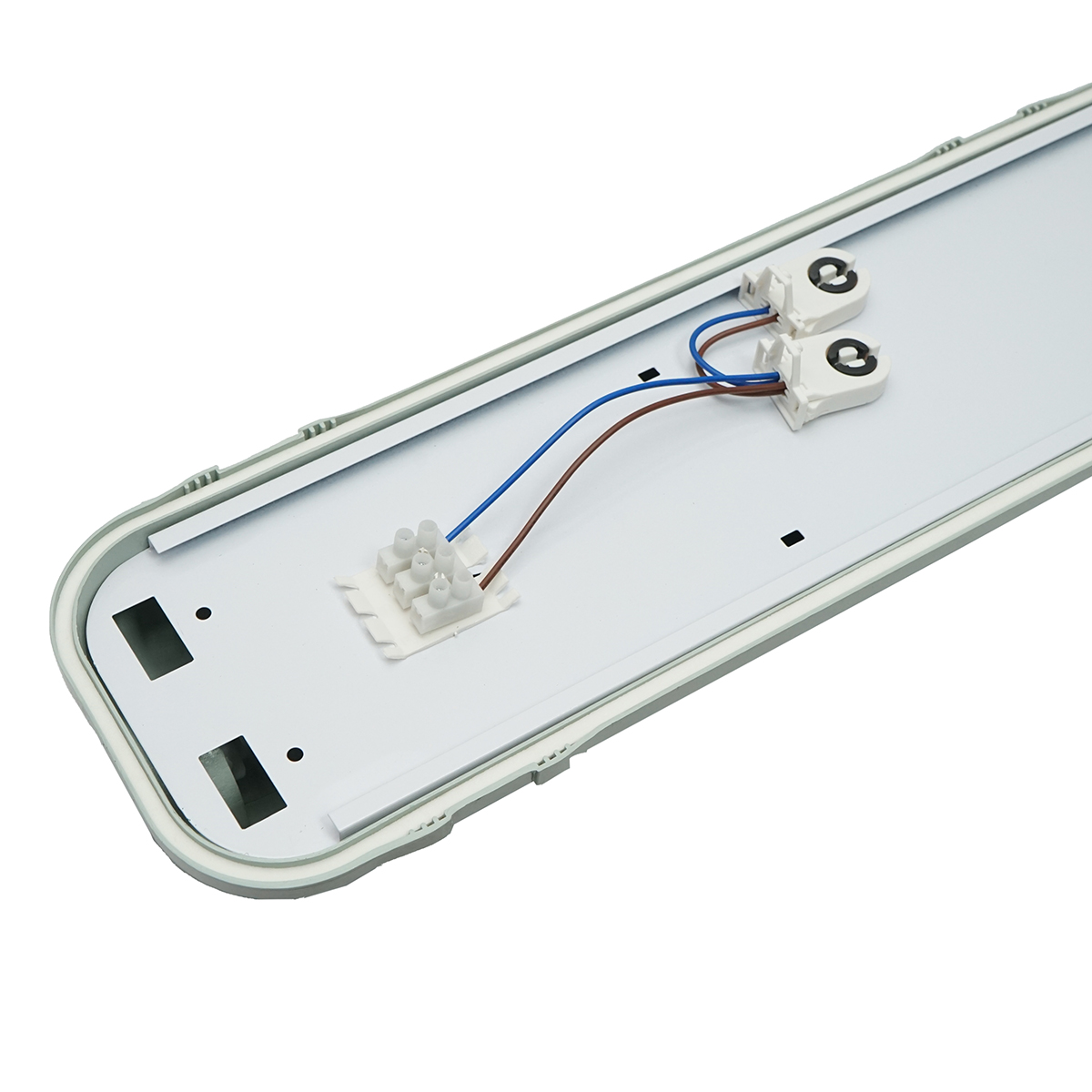 Corp iluminat LED tub fluorescent 2x58W, 220V, 1560x130x90mm IP65 Breckner Germany - imagine 8