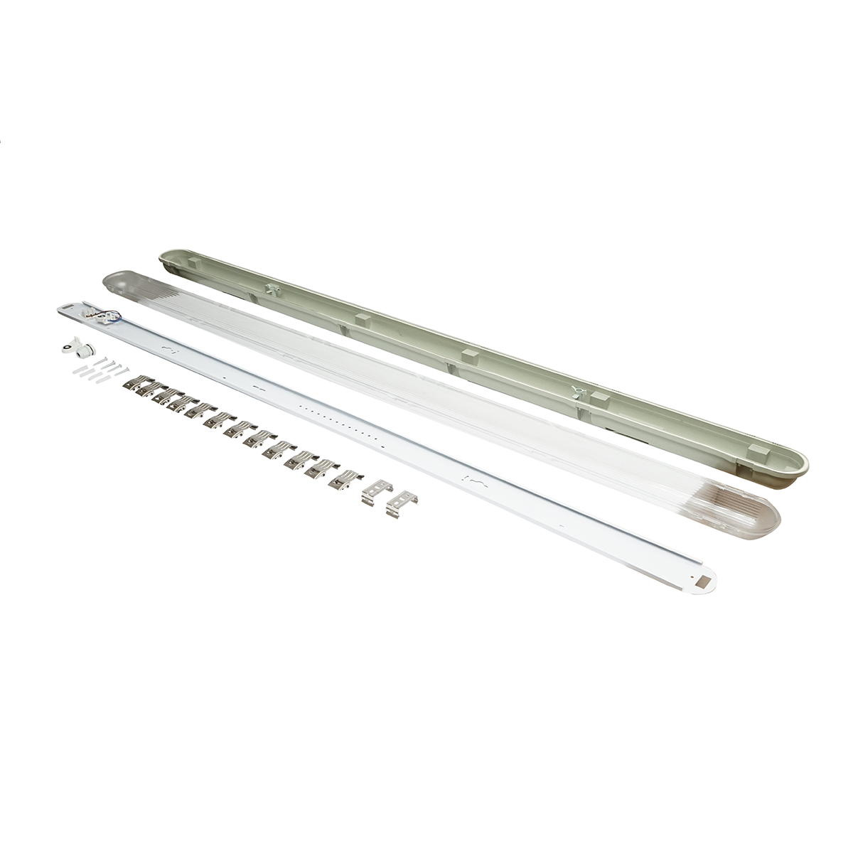 Corp iluminat LED tub fluorescent 1x58W, 220V, 1560x80x90mm IP65 Breckner Germany - imagine 3