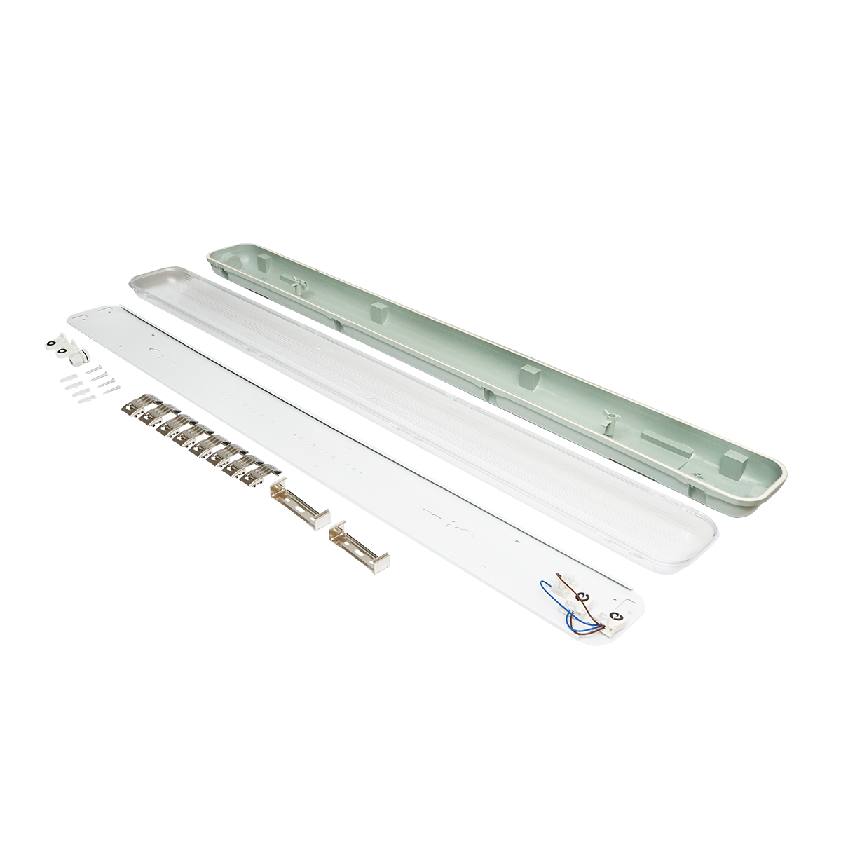 Corp iluminat LED tub fluorescent 2x36W, 220V, 1270x130x90mm IP65 Breckner Germany - imagine 5
