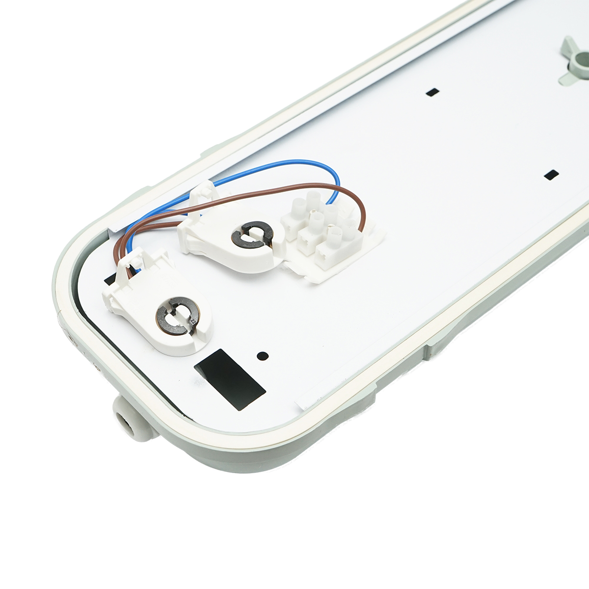 Corp iluminat LED tub fluorescent 2x36W, 220V, 1270x130x90mm IP65 Breckner Germany - imagine 11