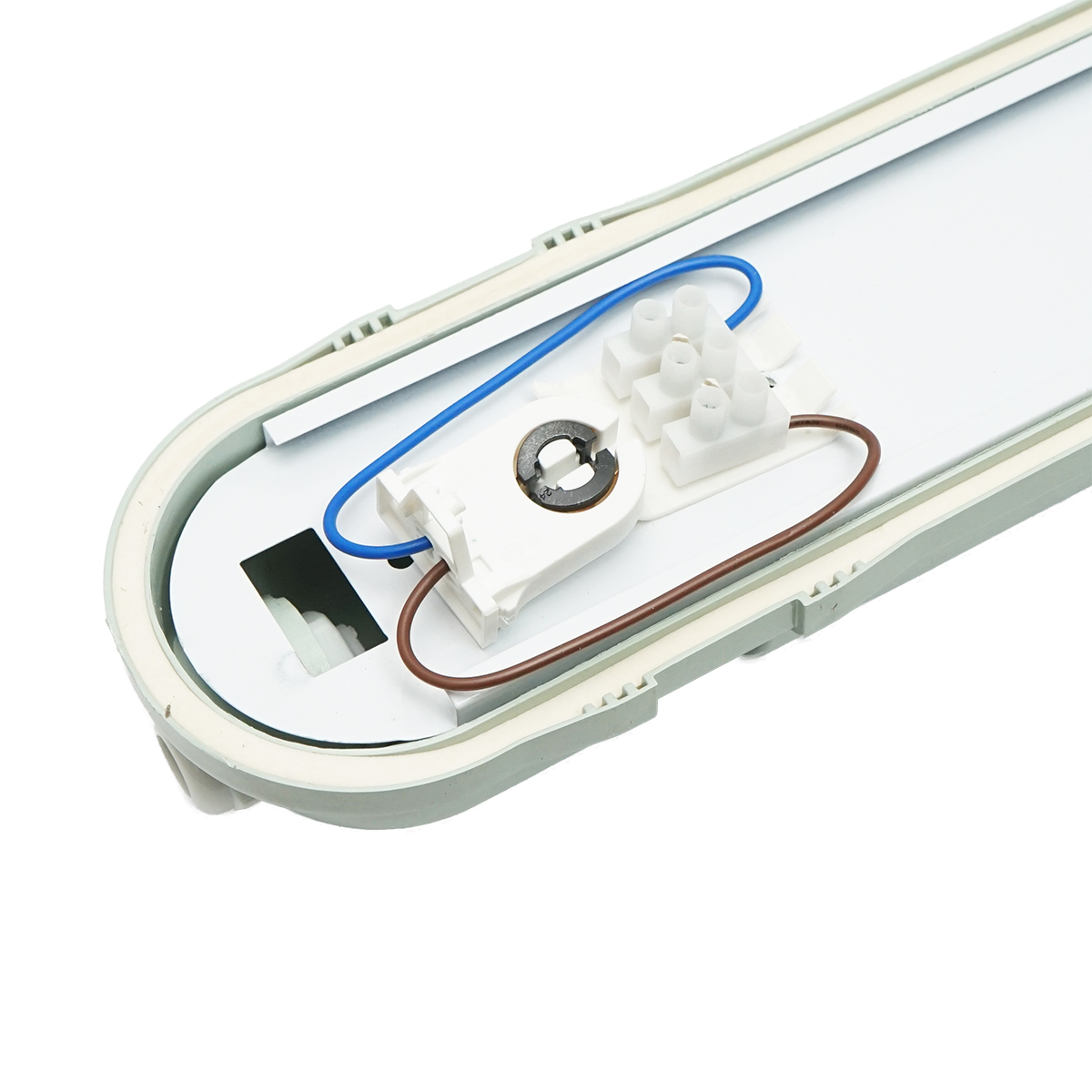 Corp iluminat LED tub fluorescent 1x36W, 220V, 1270x80x90mm IP65 Breckner Germany - imagine 8