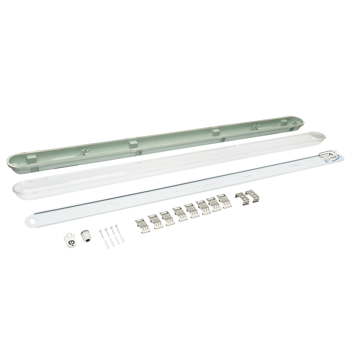 Corp iluminat LED tub fluorescent 1x36W, 220V, 1270x80x90mm IP65 Breckner Germany - imagine 3