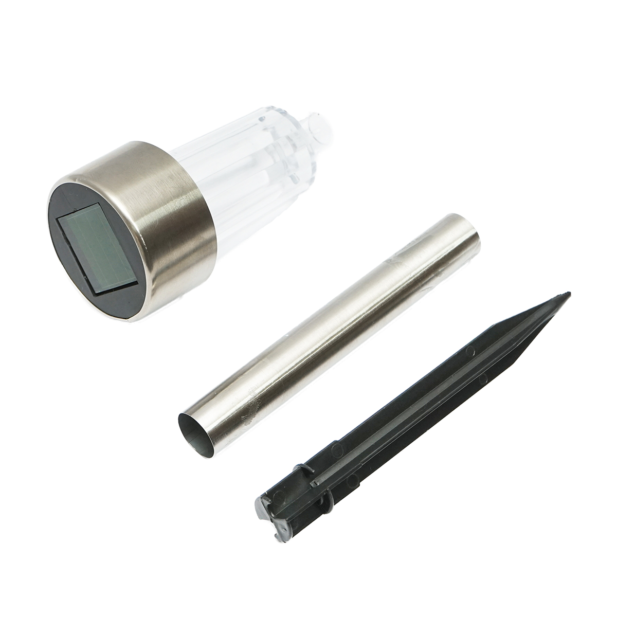 Lampa solara LED din otel inoxidabil, 6500K, inaltime 30cm - imagine 2