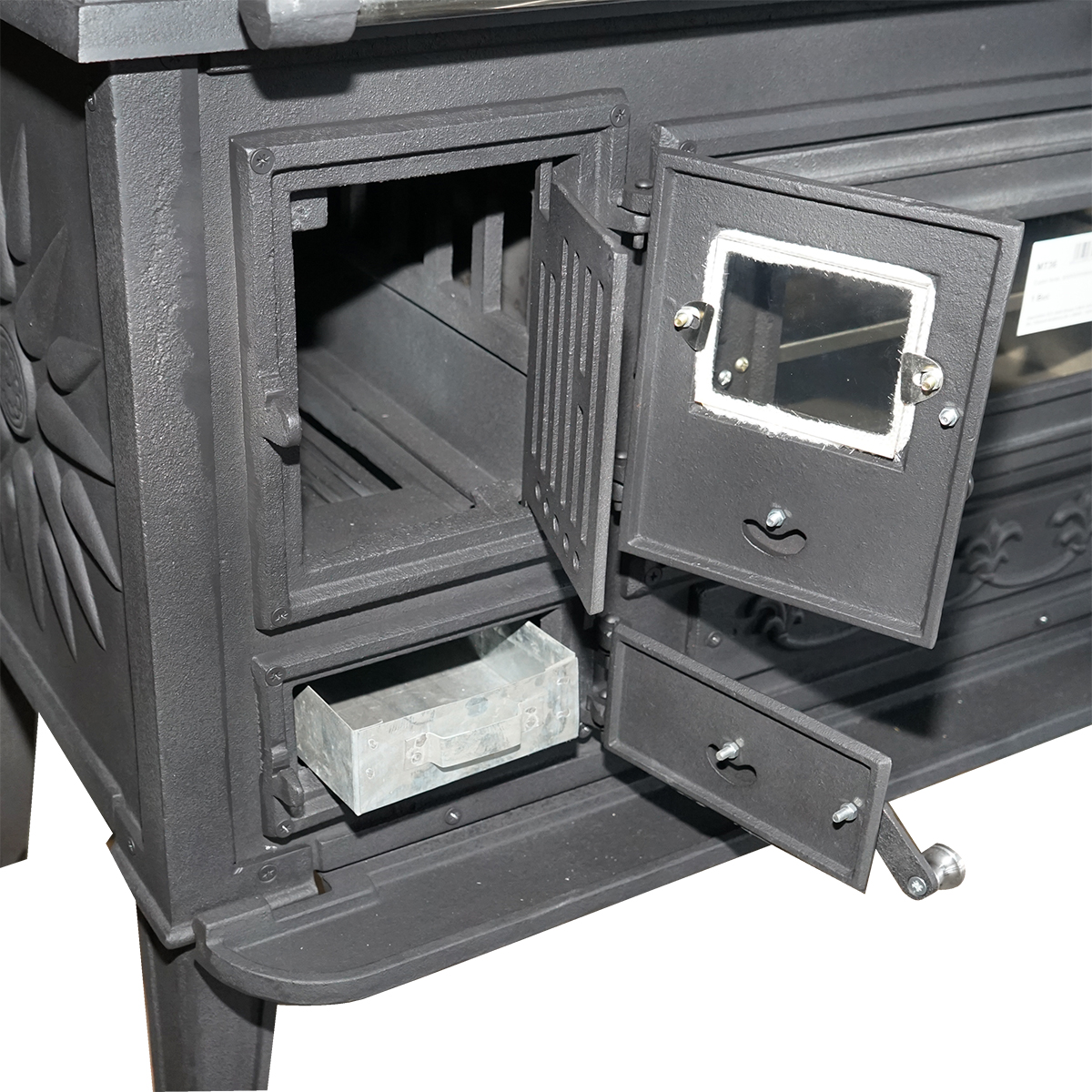 Soba pe lemne cu plita si cuptor din fonta 830x520x800mm - imagine 5