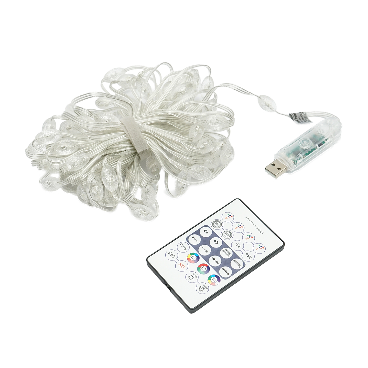 Banda LED inteligenta 2W/m 5V cu telecomanda, control muzical, bluetooth, aplicatie USB, 10m RGB+IC IP68 Breckner Germany - imagine 2