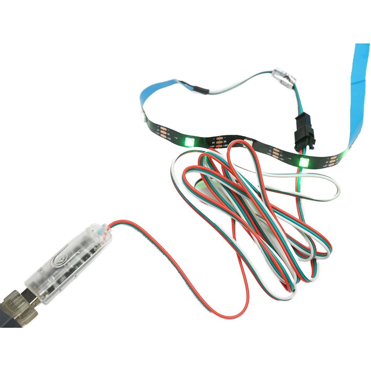 Banda LED model artificii 11x0.5+1x1m 5V, USB, bluetooth, control vocal, aplicatie RGB+IC Breckner Germany - imagine 6