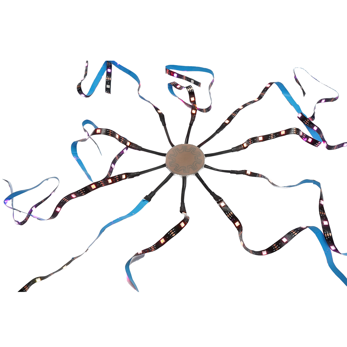 Banda LED model artificii 11x0.5+1x1m 5V, USB, bluetooth, control vocal, aplicatie RGB+IC Breckner Germany - imagine 3